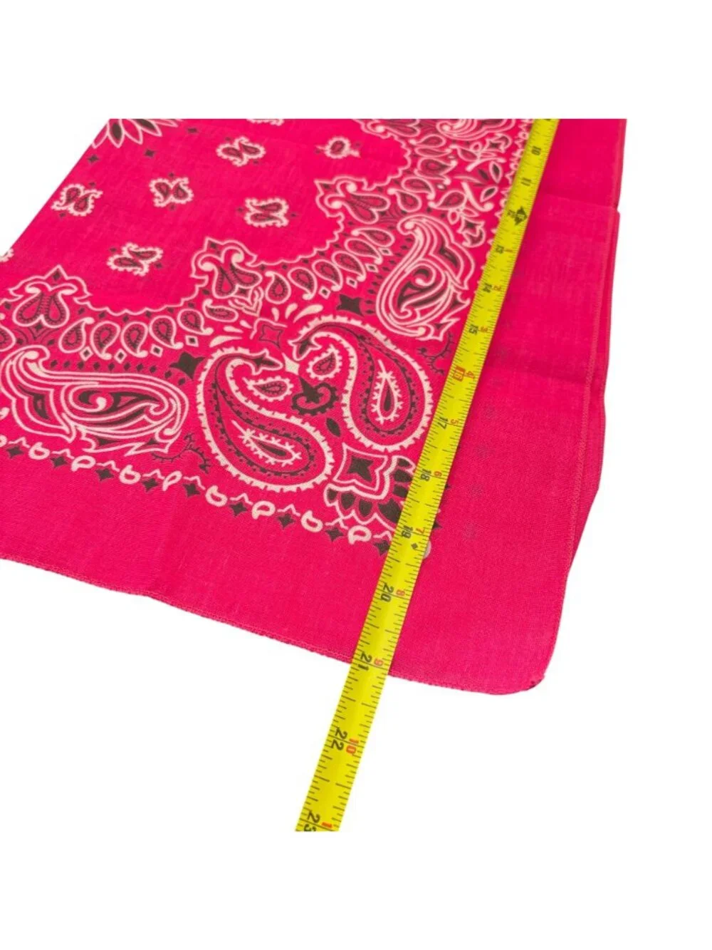 Hot Pink Paisley Bandana Hav-A-Hank 100% Cotton Square 21